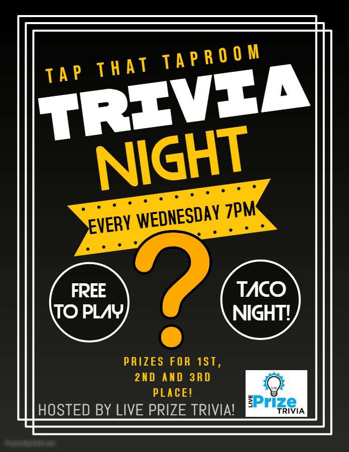 Tap That Live Prize Trivia Every Wednesday